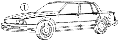 Stripe Tape for 1987 Oldsmobile Delta 88 #0