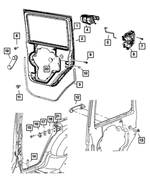 68002360AE - Doors and Related Parts: Rear Door, Right for Jeep: Wrangler Image