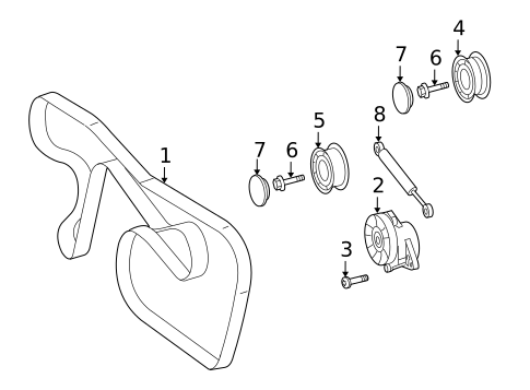 BELTS & PULLEYS for 2006 Mercedes-Benz SLK280 #0