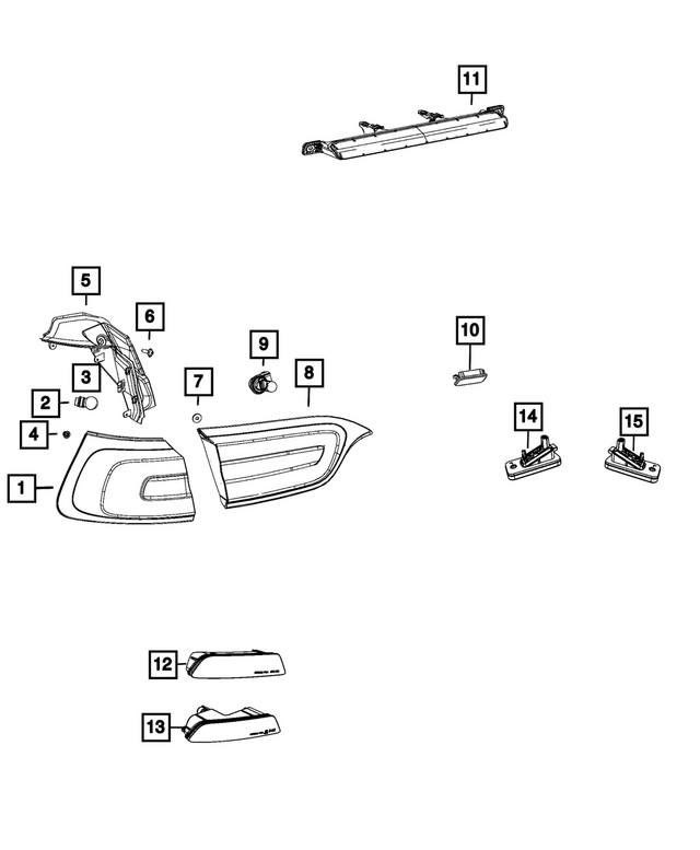 68233206AA - Electrical: Tail Lamp Flange And Pad for Mopar Image