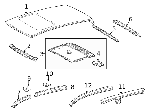 Roof & Components for 2021 Toyota Tundra #0