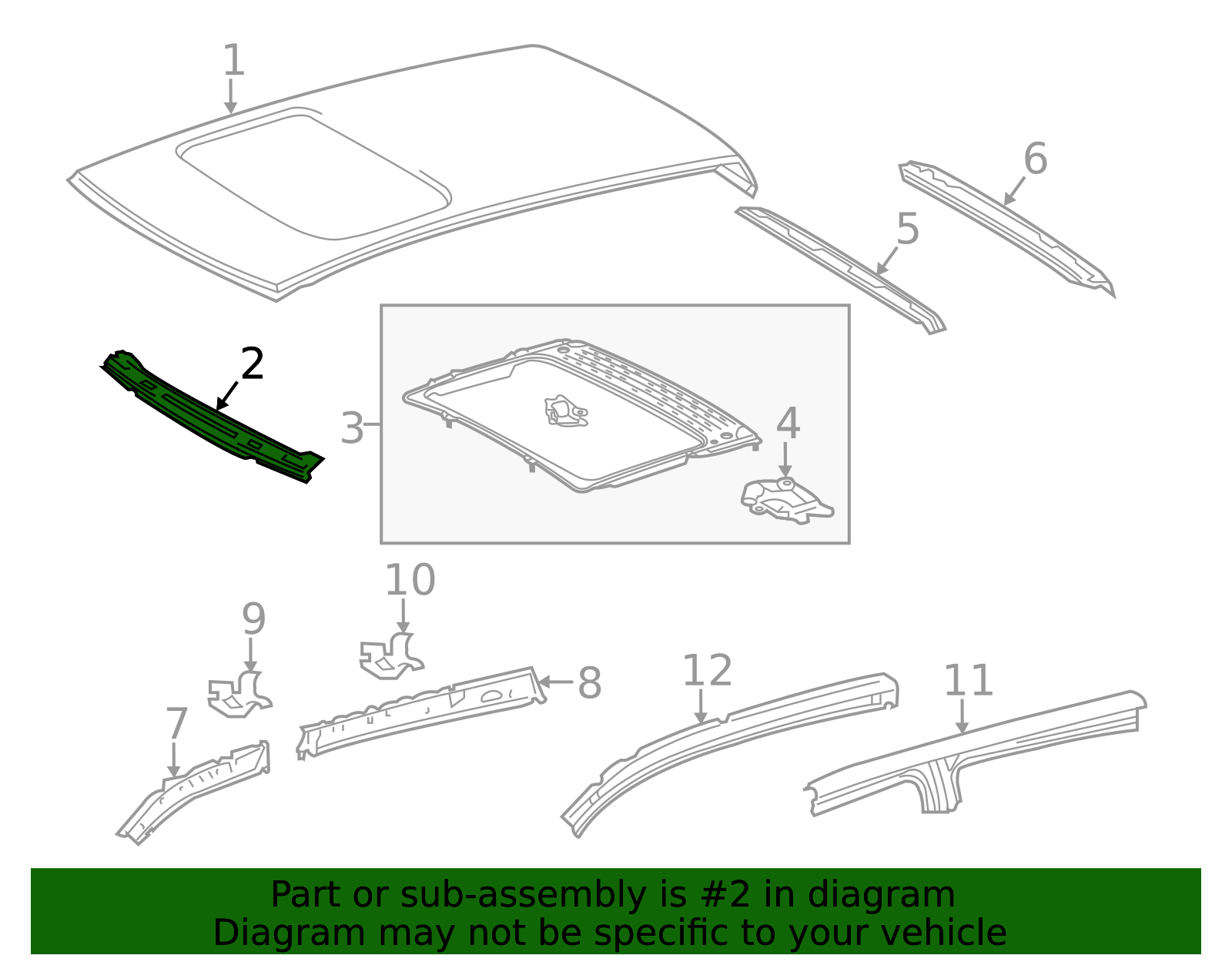 63102-0C912 - Roof Header Panel 2014-2021 Toyota Tundra | Longo Toyota ...