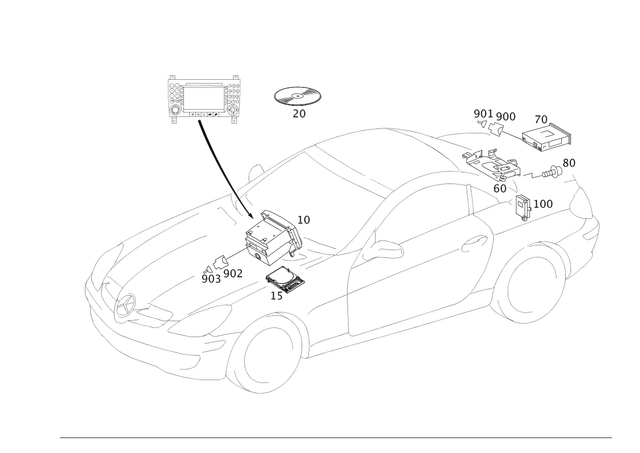 1718206389 - Electrical System: Control Panel for Mercedes-Benz Image image