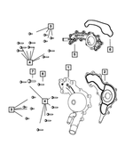 5184498AH - Cooling: Water Pump for Mopar Image