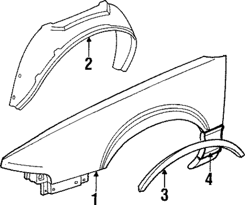 Exterior Trim - Fender for 1987 Pontiac Bonneville #0