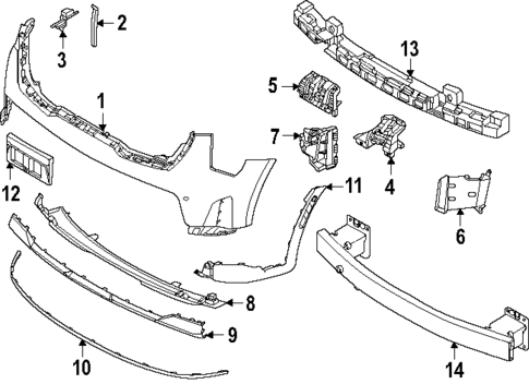 Bumper & Components - Front for 2025 Kia Sorento #0