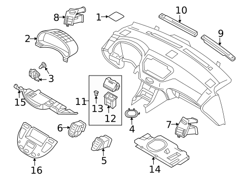 Instrument Panel Components for 2004 INFINITI M45 #0