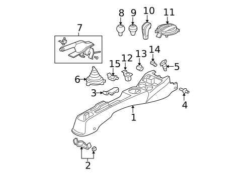 Center Console for 2007 Honda Fit #0