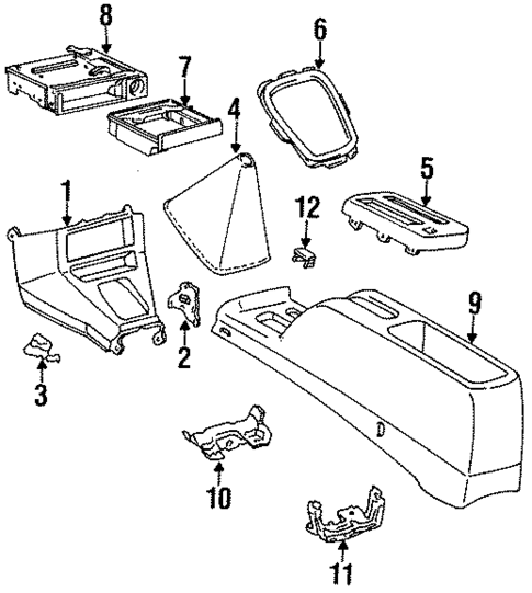 Center Console for 1995 Toyota Tercel #0