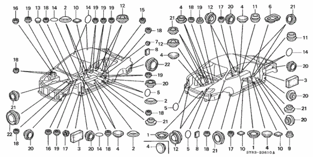Grommet for 1998 Acura CL #0