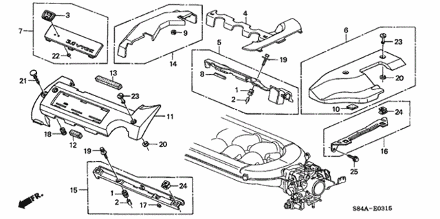 Intake Manifold Cover (V6) for 2002 Honda Accord #0