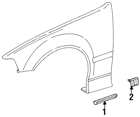 Exterior Trim - Fender for 1997 BMW 318ti #0