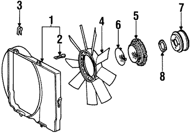 1405000155 - Cooling System: Shroud for Mercedes-Benz Image