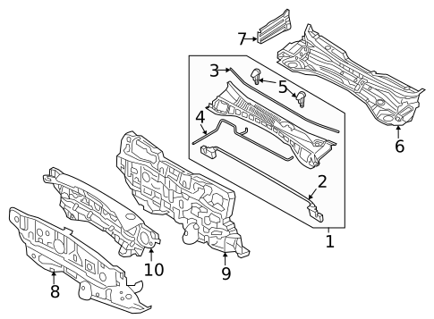 Cowl for 2015 Hyundai Santa Fe Sport #0