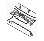 861504Z000 - Body: Cowl Grille for Hyundai Image