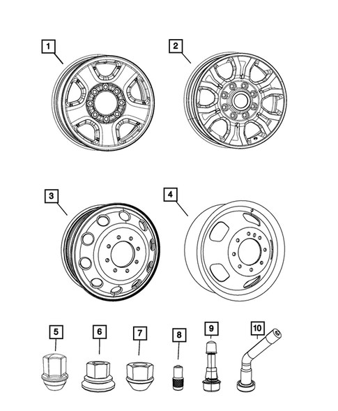 Wheels, Tires and Hardware for 2018 Ram 3500 #1
