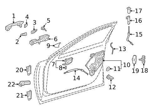 Lock & Hardware for 2018 Lexus LS500 #1