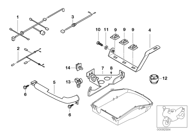 65142305931 - : Plug-In Connection Bracket for BMW-Motorrad Image