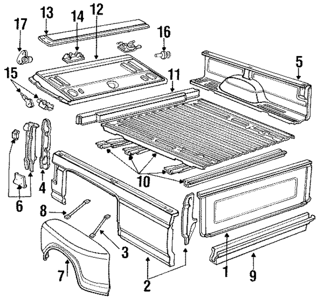 E7TZ9927841J - Body: Outer Panel for Ford: F-150, F-250, F-350, F-Super Duty Image