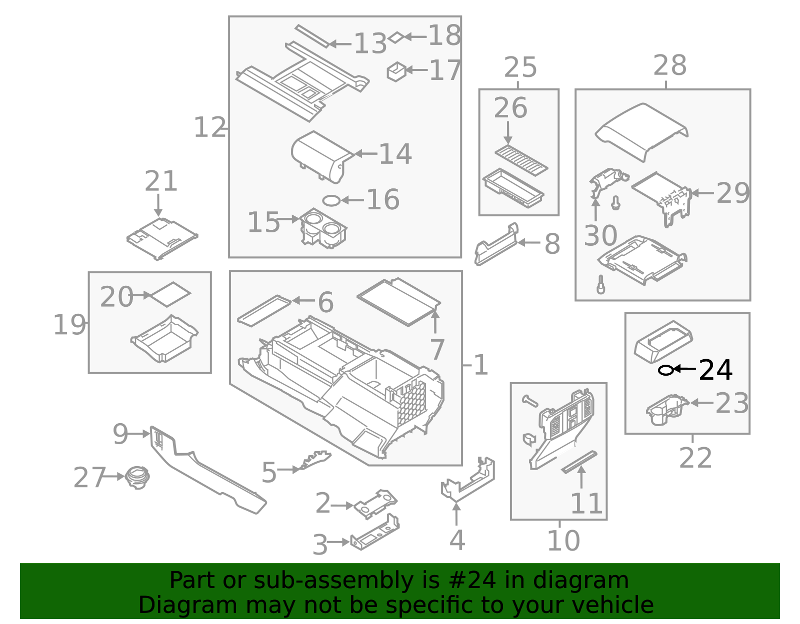 JL1Z-78045G34-BB - Storage Compartment Mat 2018-2021 Ford