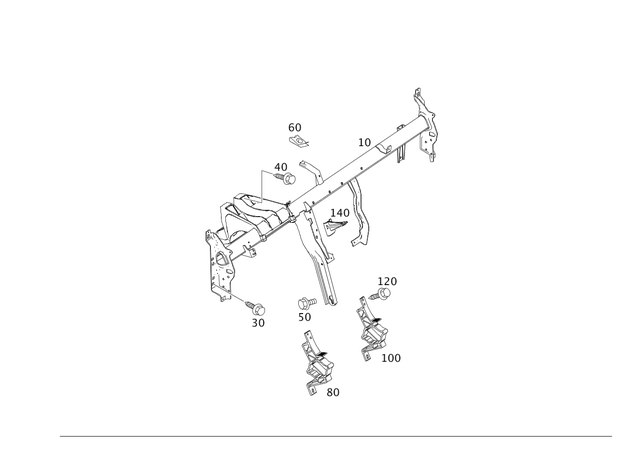 9905400 - Front-End Assembly, Front Panel: Hexagon Head Screw for Mercedes-Benz Image image