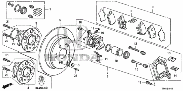 Rear Brake for 2012 Honda Crosstour #0