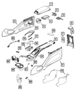68105660AA - Interior Trim: Hinge Cover for Mopar Image