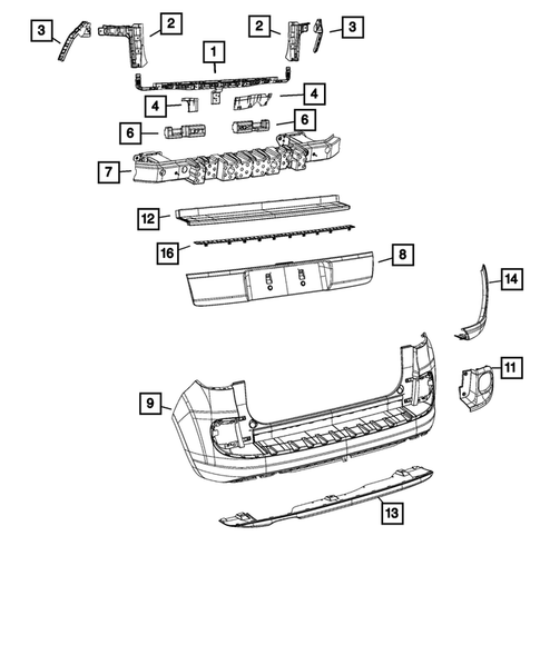 Rear Bumper and Fascia for 2017 Fiat 500L #1