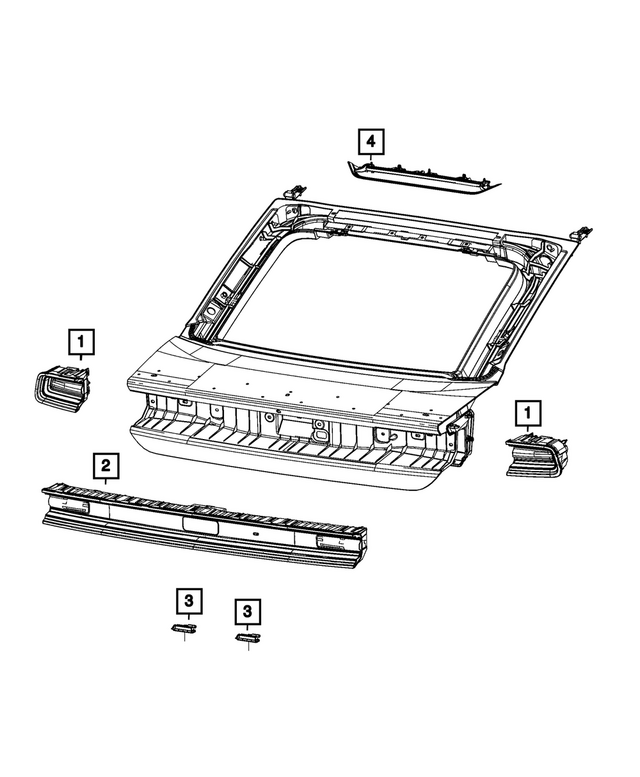 68572930AB - : Tail Lamp, Right for Mopar Image