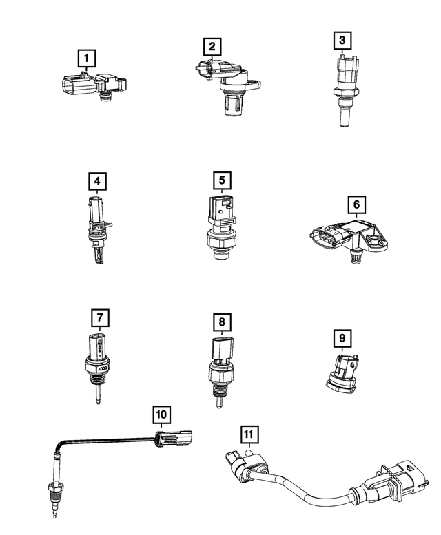 68490043AA - Electrical: Crankcase Pressure Sensor for Mopar Image