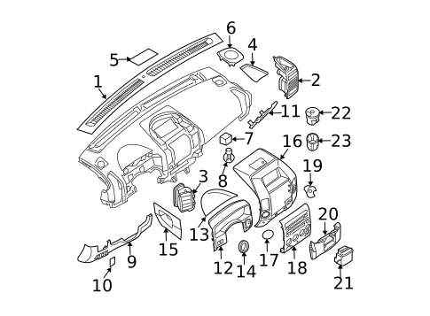Instrument Panel Components for 2013 Nissan TITAN #0