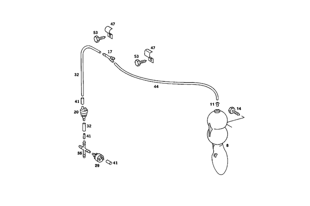 1078000719 - Vacuum System: Container for Mercedes-Benz: 350SL, 380SL, 380SLC, 450SL, 450SLC, 560SL Image image