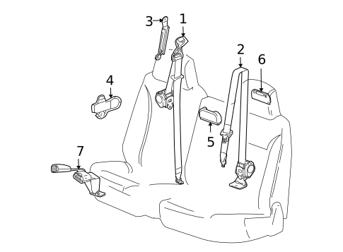 Rear Seat Belts for 2006 Isuzu i-350 #0