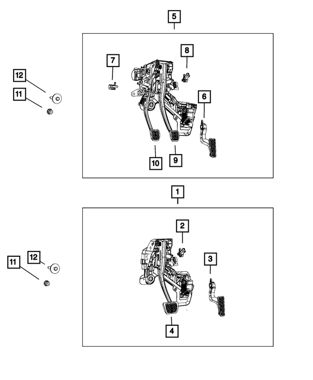 4581889AF - Fuel: Non Adjustable Pedal Assembly, Left Hand Drive for Mopar Image