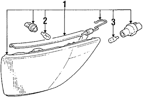 Side Marker Lamps for 1990 Mitsubishi Mirage #0