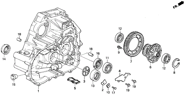 MT Clutch Housing (VTEC) for 1996 Honda Civic del Sol #0