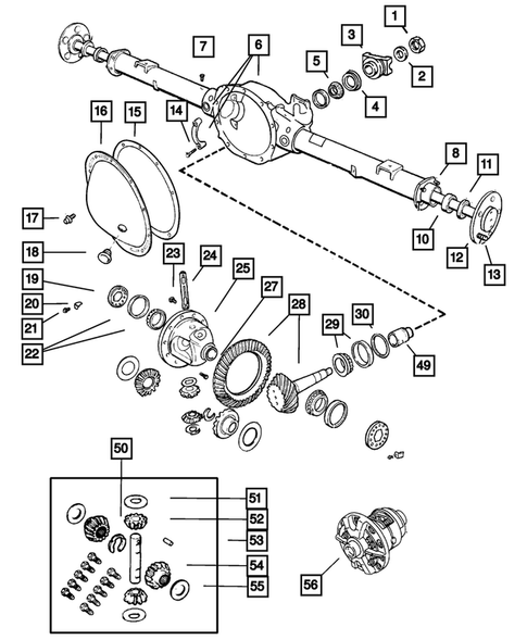 Differential and Housing for 2002 Dodge Ram 1500 #0