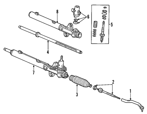 Steering Gear & Linkage for 2007 Acura RDX #1
