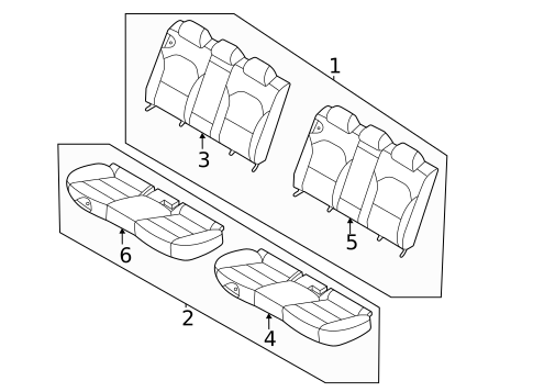Rear Seat Components for 2019 Kia Forte #3