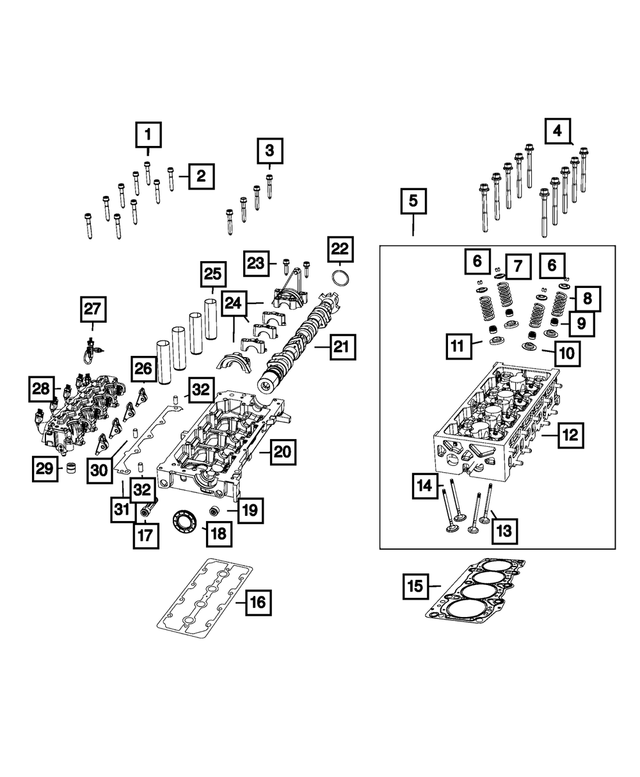 4892678AB - 1.4L Turbo; Engine: Valve Spring Retainer for Mopar Image