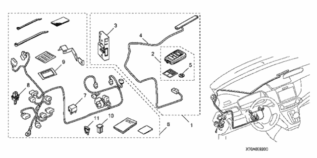 Remote Engine Starter & Attachment Kit (2) for 2016 Honda CR-V #0