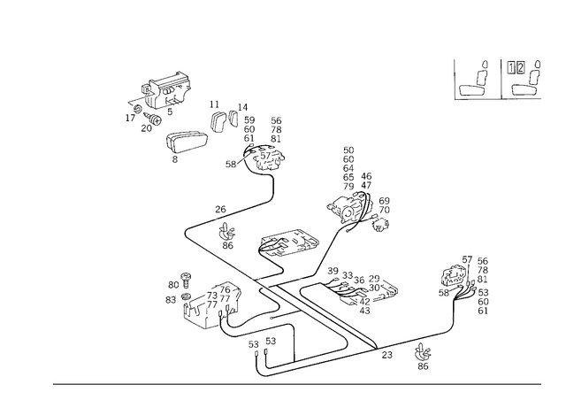 1248212651 - Electrical System: Switch for Mercedes-Benz Image image