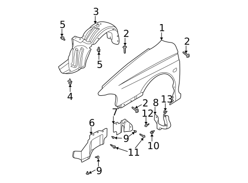 Fender & Components for 2003 Kia Sedona #0