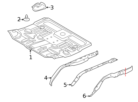 Rear Floor & Rails for 2007 Land Rover LR3 #0