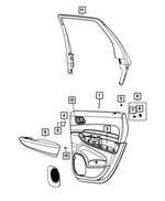 1YG36HL1AA - : Rear Door Trim Panel, Right for Dodge: Durango Image