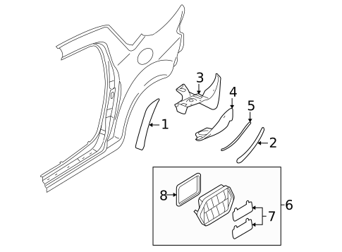 Exterior Trim - Quarter Panel for 2011 Mazda RX-8 #0