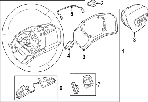 Steering Wheel & Trim for 2024 Audi Q4 e-tron #0