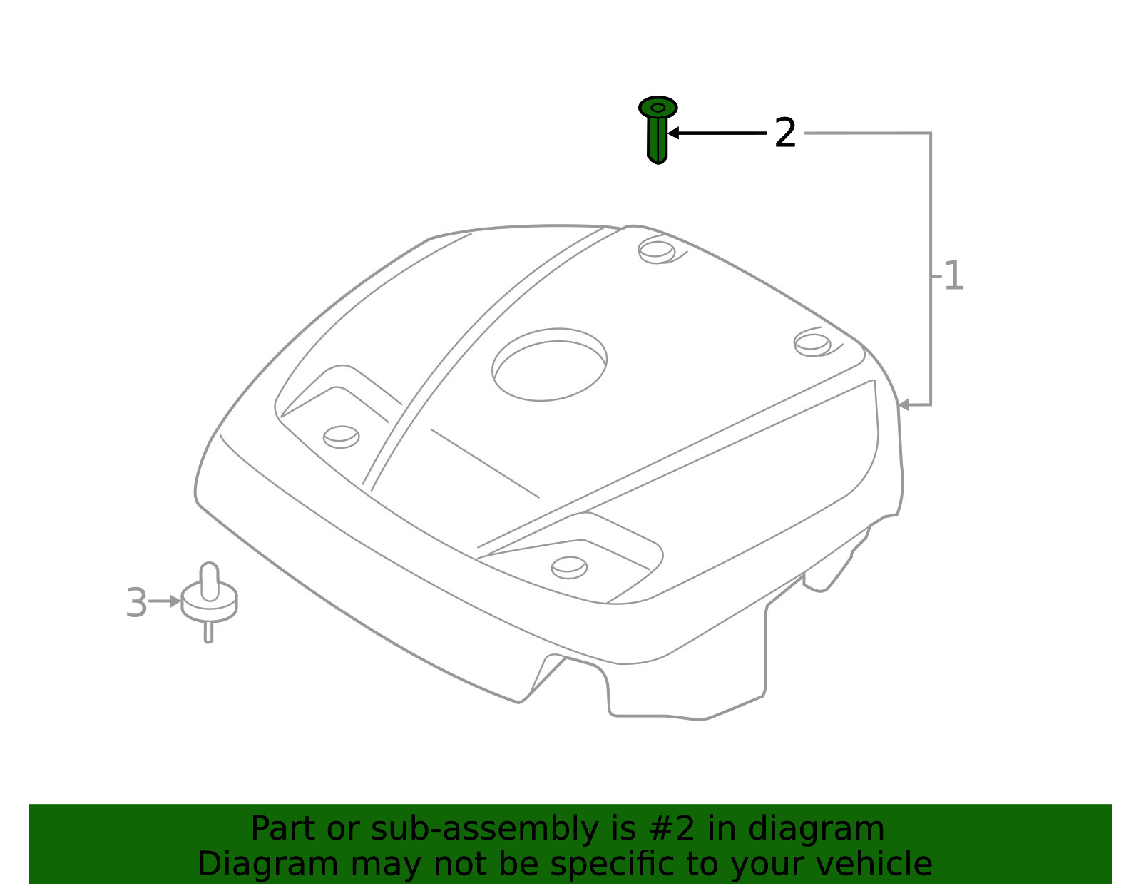 2015-2025 Volvo Engine Cover Clip 31368242 | TascaParts.com