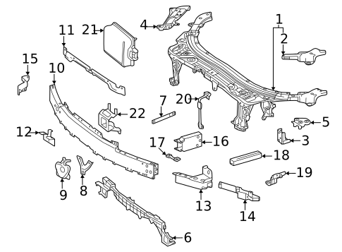 Radiator Support for 2021 Mercedes-Benz AMG GT 63 S #0