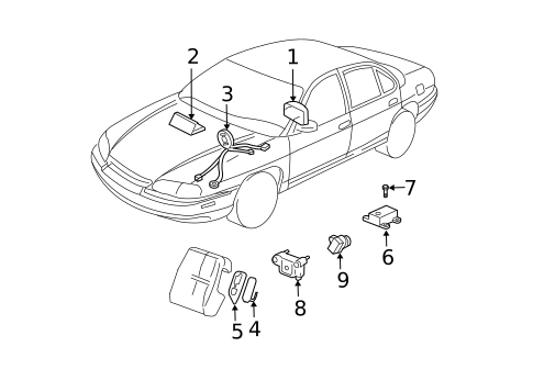 Air Bag Components for 2000 Chevrolet Monte Carlo #0